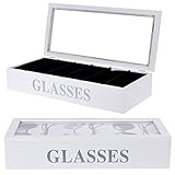 LS-LebenStil LS Design XL Sonnenbrillenbox Schatulle Brillenetui Brille Sonnenbrille Aufbewahrung Kiste Weiss