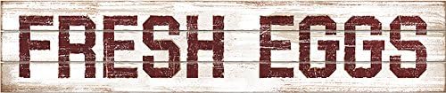 Highland Woodcrafters Pine Pallet 36"X7.5" Decor Sign-Fresh Eggs