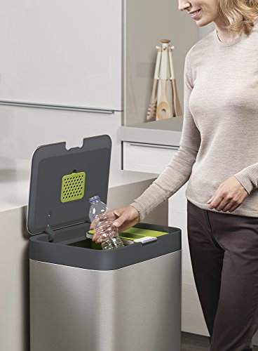 Joseph Joseph 30022 Totem Abfall-und Recycling-Systemeinheit, 60 L, Metall, 40 x 30 x 80 cm, edelstahl - 8