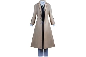 OSIAS Dazai Osamu Brown Long Coat Costume Set-Premium Quality Replica with Accurate Sizing