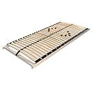 Betten-ABC 4250639100855 Lattenrost MAX 1 NV MZV, zur Selbstmontage mit 28 stabilen Leisten und durchgehenden Holmen, mit mittelzonenverstellung im Beckenbereich, 90 x 200 cm