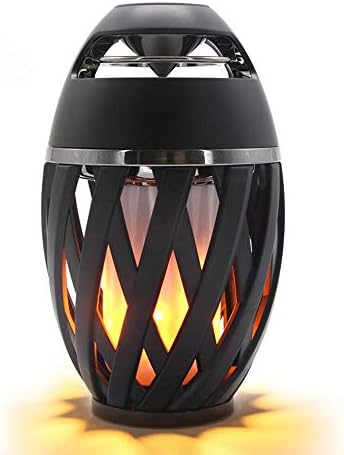 Portable Bluetooth Speaker, Mini Table Lamp Bluetooth Night Light Outdoor/Indoor Stereo Speakers Flame Atmosphere,96 LED Lighting Real Dancing Flicker Flame Camping Lamp Portable Wireless Speaker