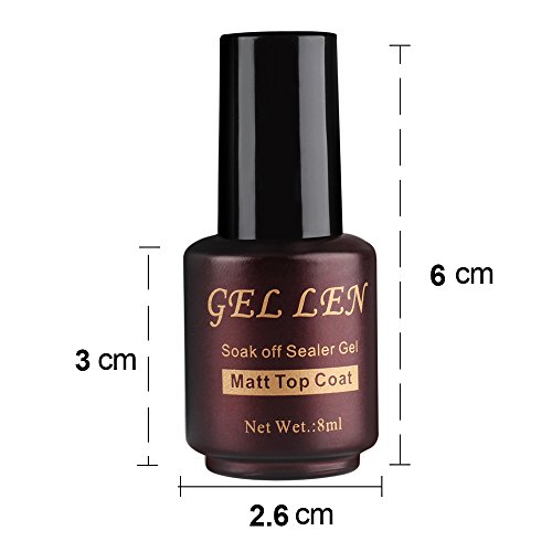 Gellen auflösbarer Gel Nagellack Versieglung Matt Top Coat UV LED 8ml*1 - 7