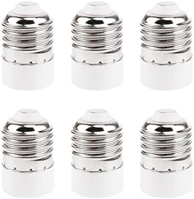 Newkeen 6PCS lamp Socket Adapter Converter E27 Bulb Socket to E14 Bulb Socket for LED, Halogen, Energy Saving Lamps