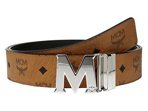 mcm belt silver buckle