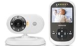 Motorola MBP 25C - Video Babyphone mit 2.4 Zoll Farbdisplay und bis zu 300 Meter Reichweite, weiß