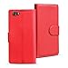 Produktbild Sony Xperia Z1 Compact Bookstyle Hülle, Conie Mobile PU Leder Schutzhülle Handytasche Bookcase Tasche Premium Klapphülle in Rot