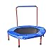 Produktbild Kinderkinder mit Armlehnen klappbares Trampolin Innenhäuser mit kleinem Sprungstrap 90 * 80 * 59cm blau + rot