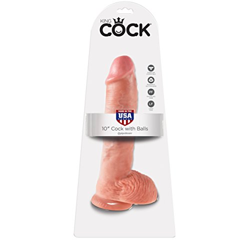 Preisvergleich Produktbild King Cock 25.4 cm Flesh Dildo with Balls