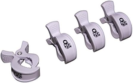 Pram Pegs - Easily Secure Muslin Cloth or Toys to Your Pram Neutral White