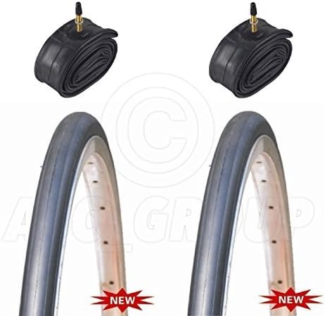 2 Bicycle Tyres Bike Tires - Road / Highway - 700 x 25C - With Presta Tubes