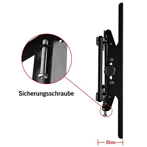 BPS TV Wandhalterung Neigbar Slim Flach Plasma LCD LED TFT Wandhalter für Fernsehhalterung mit 81-140cm(32 – 55″) VESA / Lochabstand 100 x100-400 x400 universell passend für alle TV-Hersteller - 5