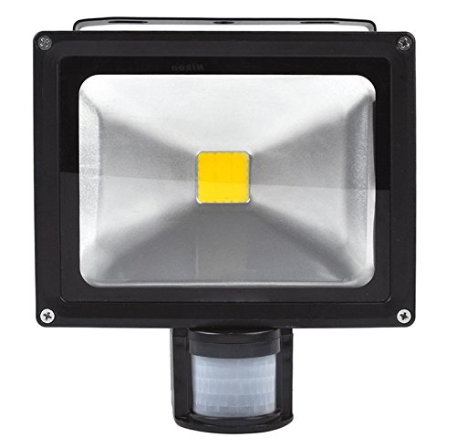 Preisvergleich Produktbild 20W LED Fluter Spot Außenstrahler Flutlich Strahler mit Bewegungsmelder,ALPHA DIMA Warmweiß Wandstrahler Schwarz Aluminium IP65 Wasserdicht AC 85 - 265V Tageslichtweiß