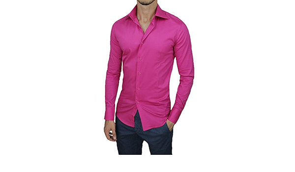 camicia uomo fucsia