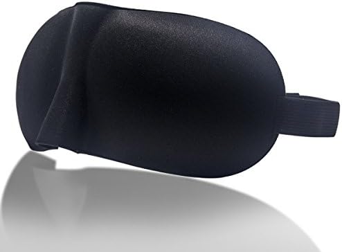 grinigh® 2pcs 3D Sleep Eye Mask Soft anti-lumière Blackout anti-fatigué Sleep Mask for Travel Sleep Relax Nap With Adjustable Strap Black