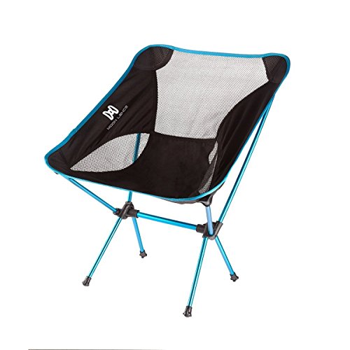 Moon Lence Ultraléger Heavy Duty Camping Beach Chair Chaises pliantes avec sac de transport (Bleu clair)