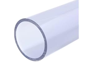 Rocwing Tubo hueco redondo transparente acrílico transparente (1000 mm de longitud, 60 mm de diámetro exterior / 5 mm de ancho / 50 mm de diámetro interior)