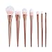 VONISA 7pcs Soft Makeup Brushes Sets-Professional Kabuki Make Up Brush Set-Face Foundation Eye Cosmetic Brush Kit-Contour Make Up Brushes-Makeup Brush Cleaner with Makeup Sponge Puff+ Cleaning Egg