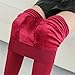 Produktbild Swallowuk Damen Dicke Kompressionsleggings Winter Samt Thermal Underwear Leggings Dehnbar Hose Thermo Unterhose Wärme Thermo Unterwäsche Strumpfhose (Rot)
