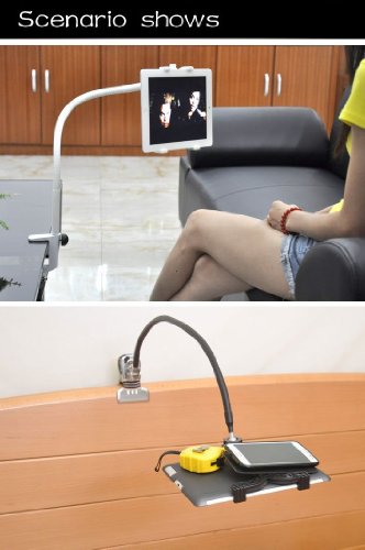 Xcellent Global Faule flexible Schreibtisch-Tabelle 360 Grad-360 Desktop-Ständer Lazy Bed Tablet Halter Halterung für iPad Samsung Air 5 weiß - 5