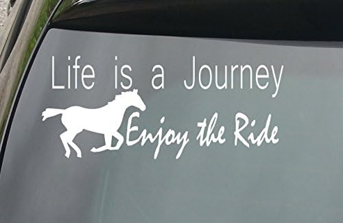 LARGE Life's a Journey Horse Riding Funny Car/Bumper Vinyl Decal Sticker 300mm