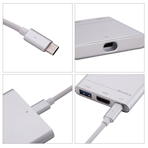 GHB Adapter Typ C USB 3.1 Hub USB 3.0 / 4K HDMI / USB Typ C trennbar Plug und Play Kabel für MacBook Google Chromebook Pixel usw. - 7