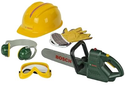 Klein 8525 - Jeu d'imitation - Set bûcheron Bosch avec tronçonneuse, 5 pièces