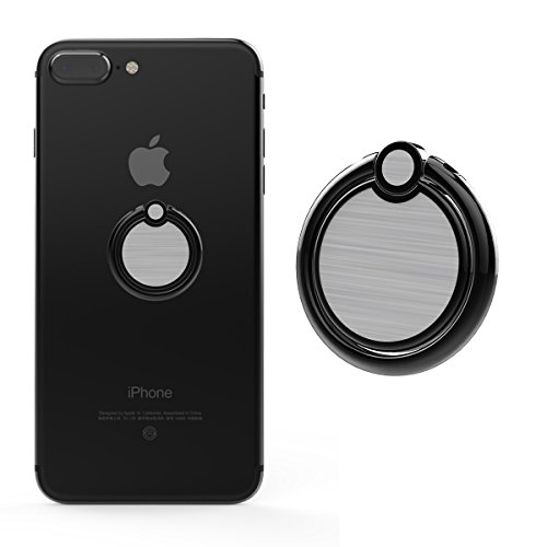 Anello Supporto Smartphone, SKYEE Anello Supporto Cellulare 360 Gradi Rotazionecon con Adesivi 3M, Gancio Anti-drop e chiusura antifurto, Universale Phone Holder, Grip And Stand per iPhone X 8 Smartphone e Tablets (Grigio)