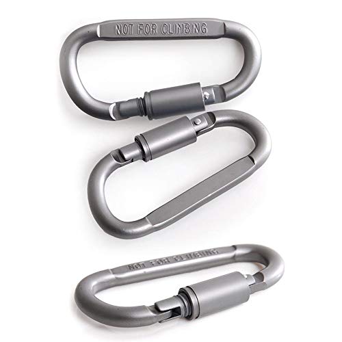 Preisvergleich Produktbild Camping im Freien Verschlusskarabiner, Aluminiumlegierung D-Form Karabiner Schraubverschluss Flaschenhaken Schnalle Hängendes Vorhängeschloss Schlüsselanhänger für Outdoor Camping Schlüsselanhänger