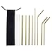 Produktbild Insense Drinking Stainless Steel Straws Metal Drinking Straws with 2 Cleaning Brush Eco-Friendly Reusable 8Pcs (Gold)