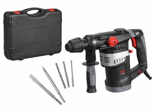 Skil Bohrhammer 1766 AK (1.500W, 4,5J, SDS+, 5 teilig. Bohr- / Meißelset mit Koffer)