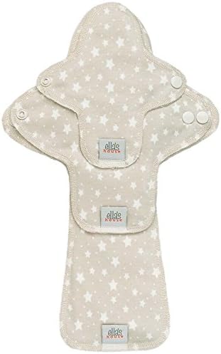 Moon Pads Trial Set Washable Organic Cotton Panty Liners Set of 3 Stars Pattern Beige