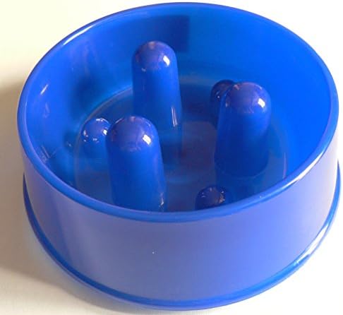 Dog & Puppy Anti Gulp Non Choke Slow Feeding Bowls. Choice of Colours & Amounts (2 Blue Bowls)