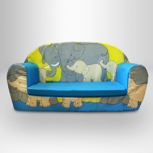 Ready Steady Bed Childrens Foam Sofa, Savannah - Elephants