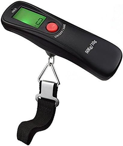 HANWELL Digital Hanging Luggage Scale, 50Kg/110lb Travel Suitcases Weigh with kg/lb/g/oz (Strap tyle)