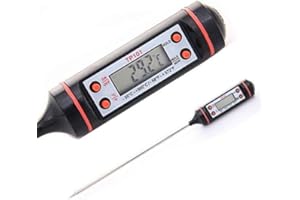 pjp electronics Cooking Thermometer with Long Probe, LCD DIGITAL KITCHEN PROBE THERMOMETER FOOD COOKING BBQ MEAT STEAK TURKEY WINE JAM Milk (ABC)