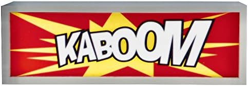 KABOOM - Rectangular White Wooden Light Box With Battery Powered LED Strip