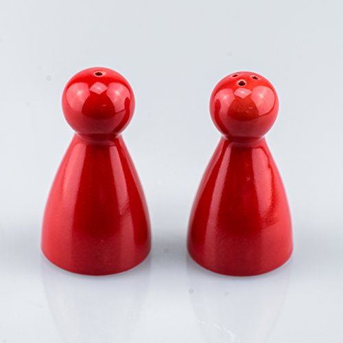 Sompex 6092 Rot Peppy & Sally 8cm Salzstreuer Pfefferstreuer 2er Set Porzellan Gewürzstreuer Streue - 2