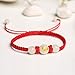 Produktbild ASDSDS The Birth Year 12 Zodiac red Rope Bracelet Hand-Woven Luminous Beads for Men and Women Couples Bracelets Accessories, red Rope Luminous Beads: Rabbit