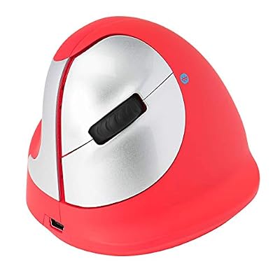 R-Go Tools R-Go HE Sport, Souris (Souris Ergonomique, Moyen (165-195mm), Gaucher, Bluetooth, Rouge, Gauche, Bluetooth, 2400 DPI, Rouge)