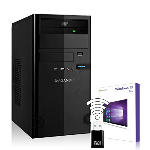 AGANDO Silent Allround & Multimedia PC | AMD FX-6300 6x 3.5GHz | GeForce GT730 4GB | 16GB RAM | 1000GB HDD | DVD-RW | WLAN | Win 10 Pro | 36 Monate Garantie | Computer für Multimedia, Gaming, Büro/Office
