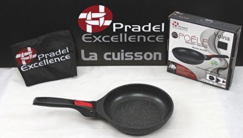 Pradel Excellence - Gamme luxe Volna- Poêle 20 cm revêtement pierre - manche amovible - Garanti sans PFOA