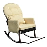 Silla reclinable de mecedora al aire libre de mimbre con reposapiés, silla de salón reclinable al aire libre con patín de patio, silla de terraza de pórtico para todo el clima