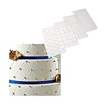 Material: Plastik ODN 4tlg Prägematte Strukturmatte für Tortendeko 3D Spitze Effekt Fondant Klassisch Muster,Gittermuster