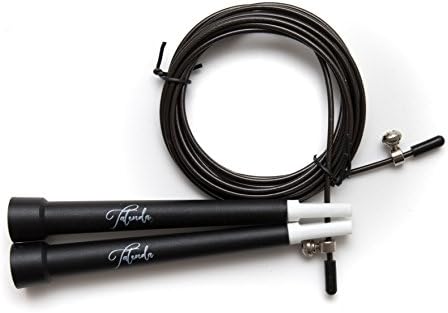 Tatenda Cross fit Steel Wire Speed Skipping Jump Rope (Black)