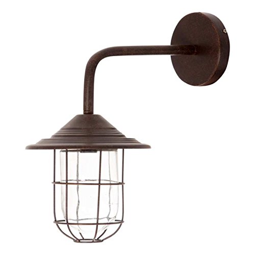 Preisvergleich Produktbild Industrielle Wandleuchte Metall, Gitter-Design, Braun