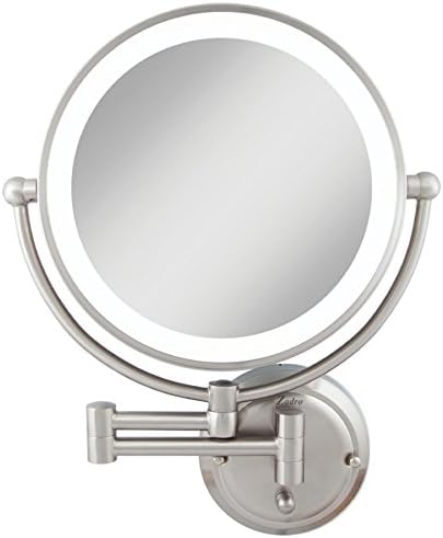 Makeup Mirror, 1X/5X Magnification Dual Sided Glamour Wall Mount Lighted