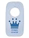 Personalised Prince Name Blue Crown Customise With Name Cute Unique Pullover Baby Bib