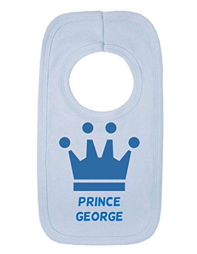 Personalised Prince Name Blue Crown Customise With Name Cute Unique Pullover Baby Bib