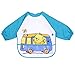 Cute Waterproof Baby Feeding Clothes Long-sleeved Baby Bibs Bus